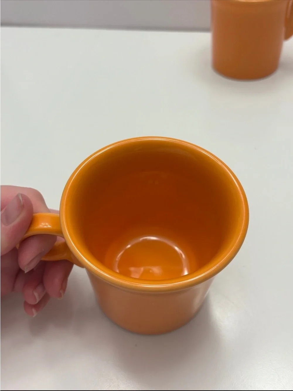 Set of Homer Laughlin  Fiesta fiestaware classic ring-handle mugs